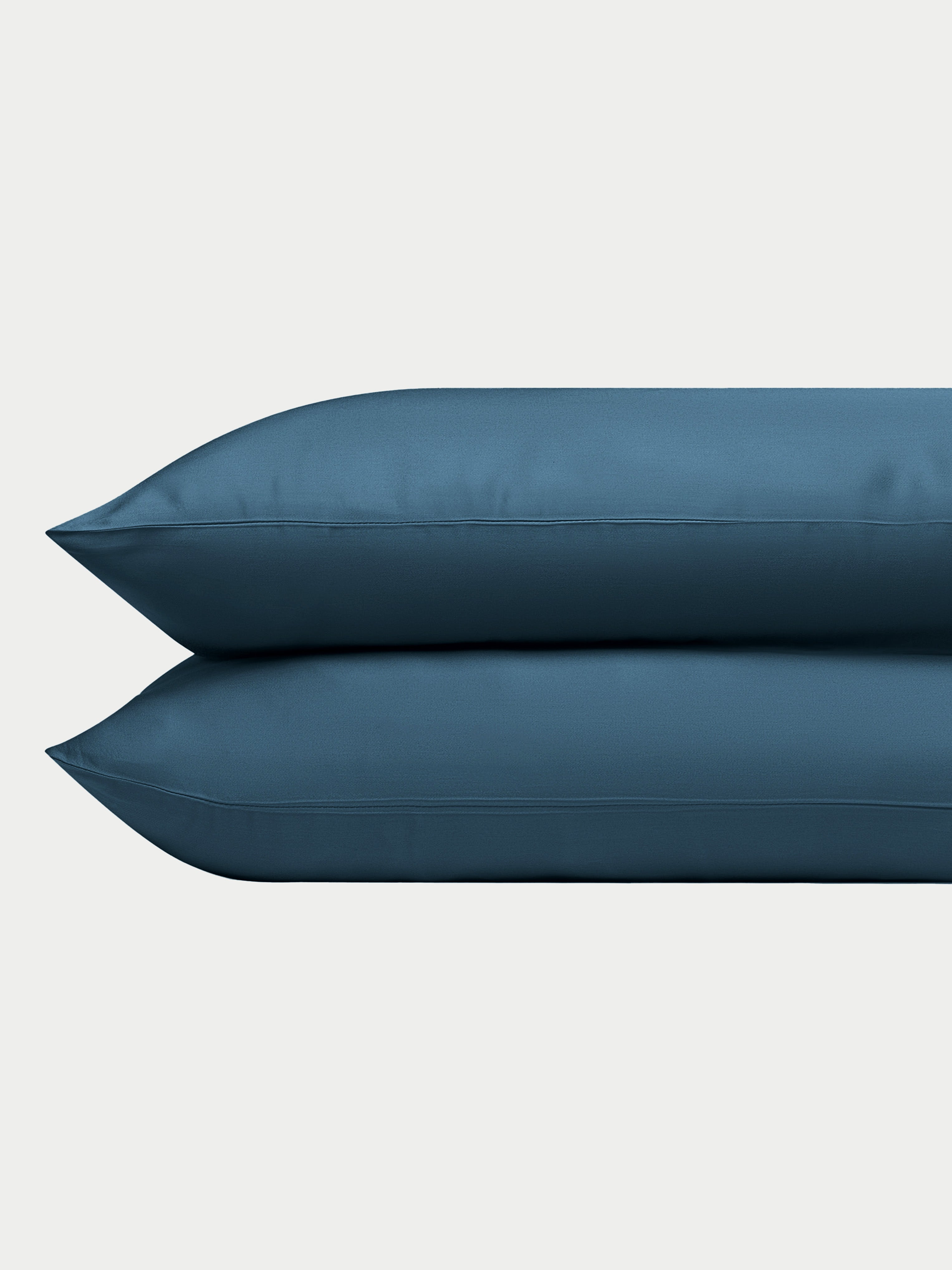 Two pacific blue pillowcases with plain background standard/king/body |Color:Pacific Blue