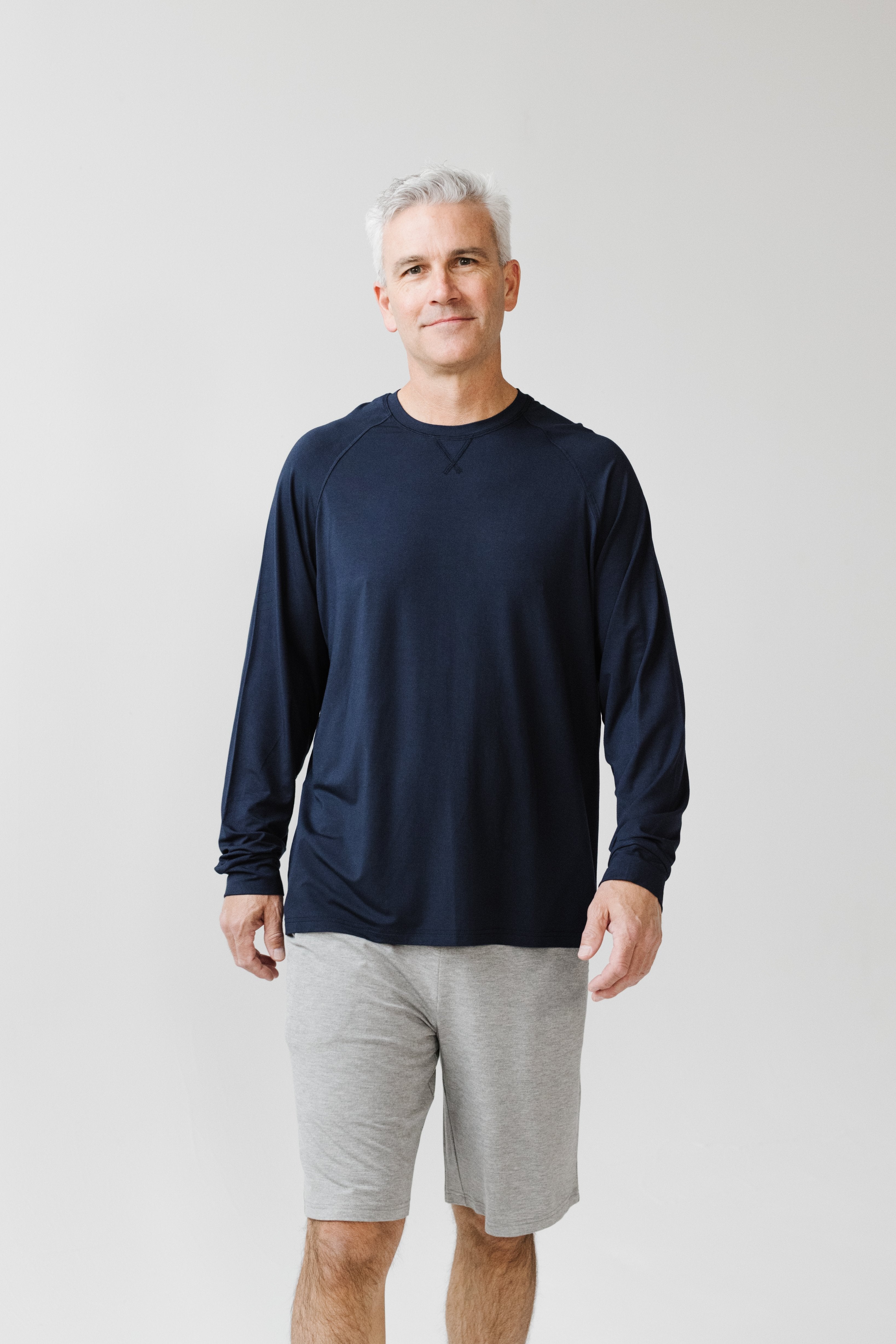 Heather Grey Men's Bamboo Stretch-Knit Pajama Short [Lincoln]