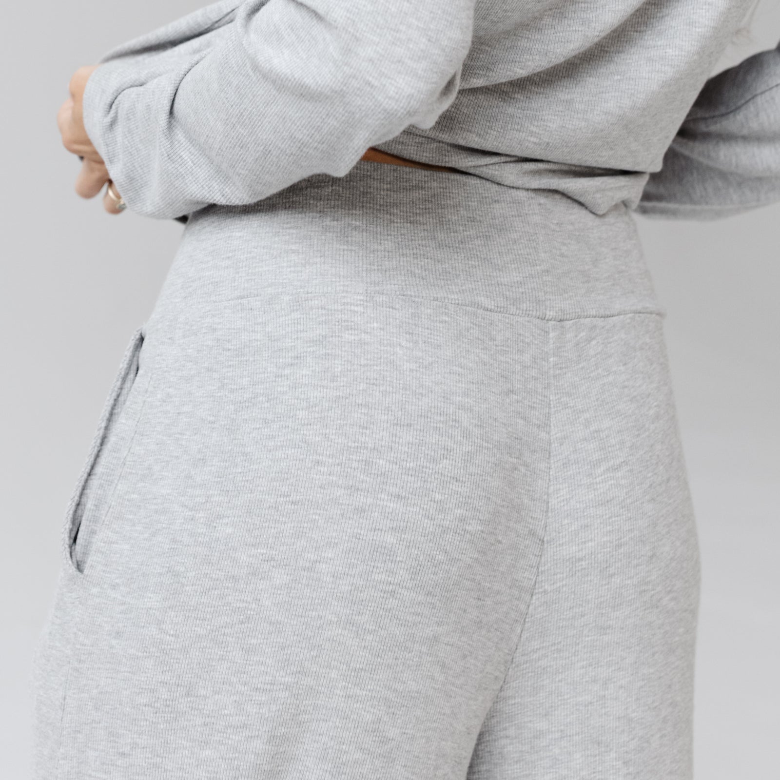 Grey Women’s Rib Knit Bamboo Lounge Pant  [Shelby]